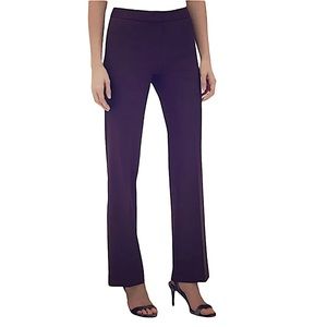 LAFAYETTE 148 NEW YORK: Italian Stretch Wool Pants Dark Plum -Size 12